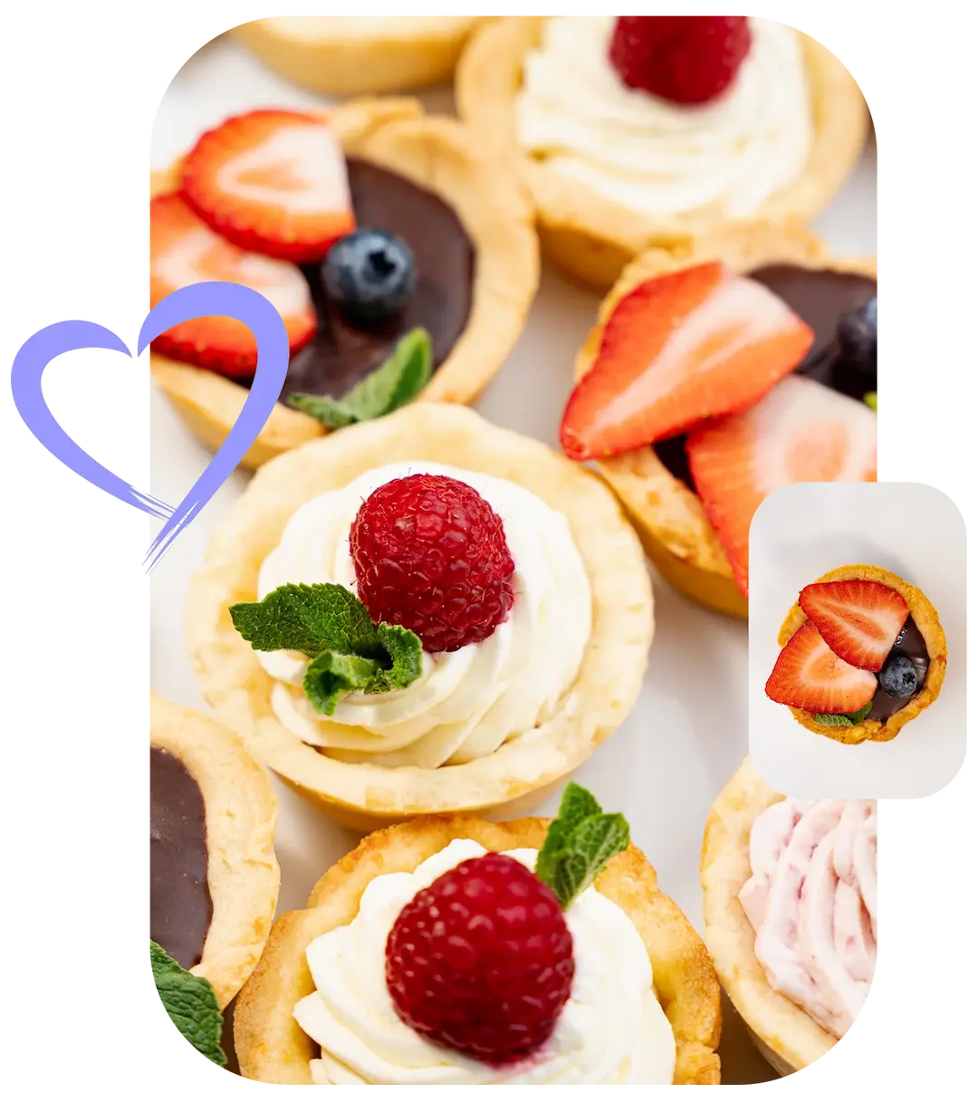 Сладки тарталети приготвени с любов