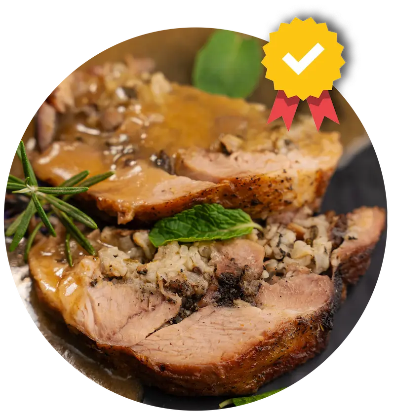 Стилно приготвено основно ястие, което впечатлява с вкус и изящество.